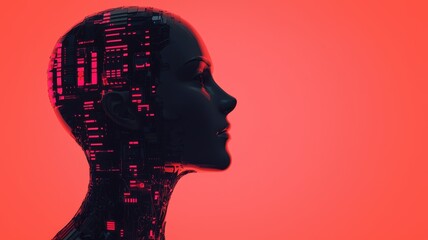 Poster - Exploring futuristic ai technology digital art abstract environment side profile innovation insights