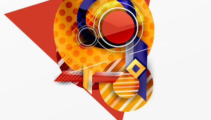 Poster - Abstract design with layered geometric shapes