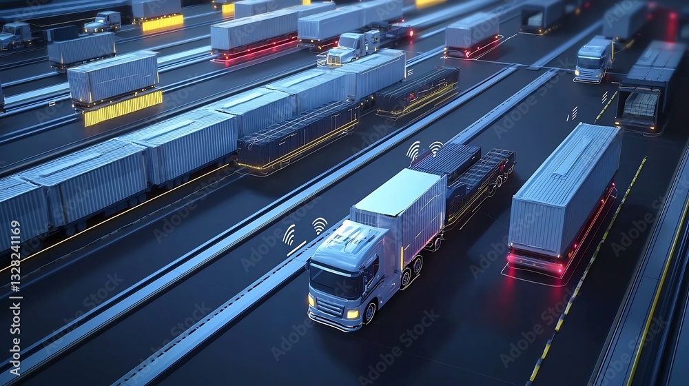 5g IoT connected supply chain system tracking shipments real time AI ...