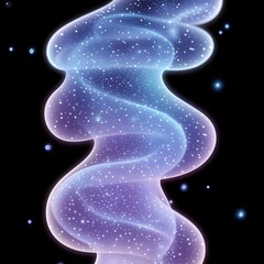 Poster - Abstract artistic representation of a blue and white swirl creating a dynamic and fluid composition