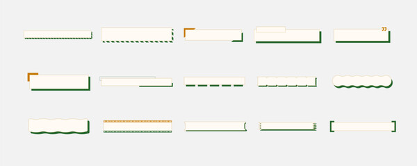 Aufkleber - Retro Aesthetic Long Frame Elements Set.