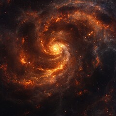 Poster - A breathtaking spiral galaxy displaying its whirling arms and stars against a dark cosmic canvas