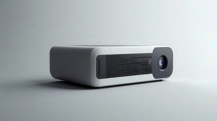 Poster - portable projector with streaming capabilities, designed for mobile use and easy setup.