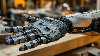 Aufkleber - robotic arm prototype designed for precise, delicate tasks, such as working with fragile materials.