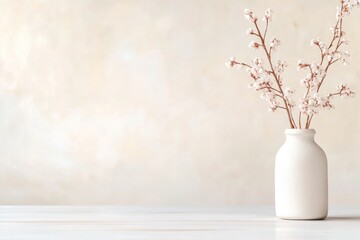 Poster - portrait of person of any race age or gender for mother day with blurred background perfect for minimalist aesthetic