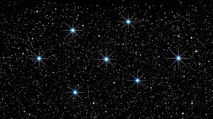 Poster - Stunning night sky showcasing a bright constellation illuminating the cosmic canvas above
