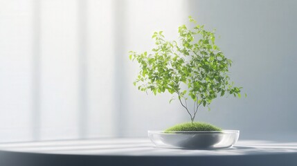 Poster - plant that absorbs pollution and emits clean air.