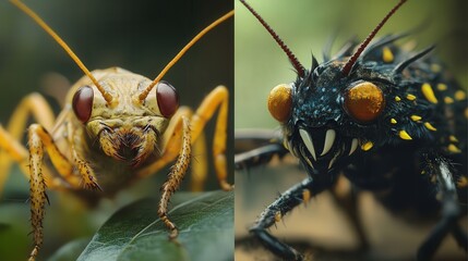 Poster - side-by-side comparison of real and fictional pest species.