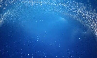 Wall Mural - Serene blue abstract background with soft waves and shimmering particles, ideal for digital designs