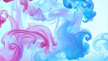 Wall Mural - Soft Colorful Smoke and Light Blue Background Footage