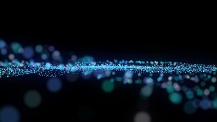 Poster - Wave animation background. beautiful abstract wave technology background with blue light digital effect corporate concept
