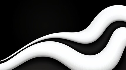 Aufkleber - Abstract black and white wave pattern creating a smooth flowing texture