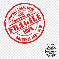 fragile rubber stamp