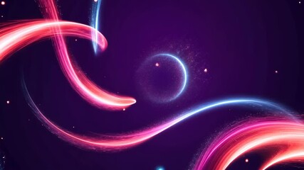 Aufkleber - A purple background with a red and blue line. There are also some other lines and dots