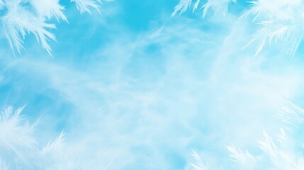 Naklejka na meble Light blue sky with frosty patterns