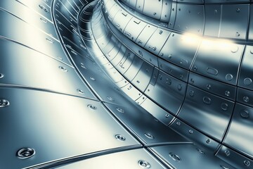 Aufkleber - 3D abstract metal background emphasizing industrial aesthetics.