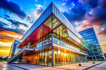 Poster - Strategic Vision: Modern Architecture Illustrating Business Leadership