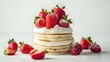 © Photo Dogg - Delicious strawberry topped pancake stack