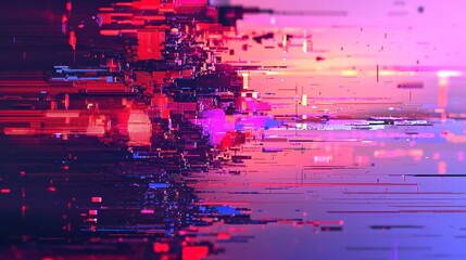 Poster - Digital Abstract: A mesmerizing digital artwork where vibrant, fragmented pixels create a dynamic and futuristic composition, showcasing a blend of technological artistry and visual intrigue.