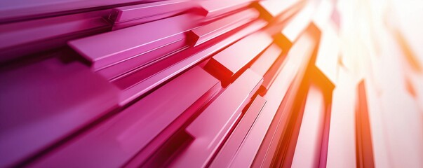 Aufkleber - Vibrant abstract image featuring layered pink structures, creating a dynamic sense of depth and movement.