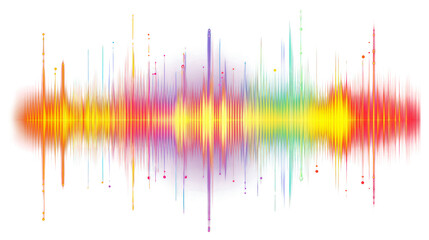 Fototapete - PNG Sound waves illustration colorful colors.