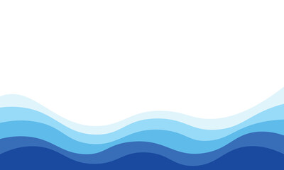 Poster - Abstract Blue sea ocean wave layered template modern banner background