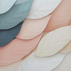 Poster - Textured leaf compositions layered with contrasting colors, creating depth and inviting viewers to appreciate the intricacies of design.
