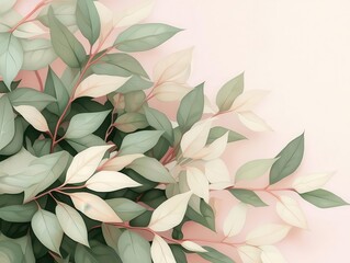 Poster - Layered botanical elements evoke a sense of depth and complexity, illustrating the intricate beauty of natural ecosystems through art.