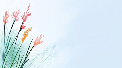 Poster - High-contrast depiction of wildflowers, symbolizing growth and resilience, captured in a minimalist style that conveys artistic harmony.