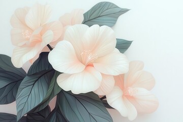 Poster - Geometric floral designs with a monochromatic palette, emphasizing the beauty and complexity of nature through minimalistic lines.