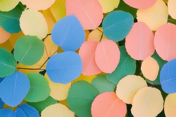 Poster - Abstract foliage interpretations with striking color contrasts, exploring the emotional impact of botanical themes in artistic expression.