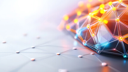 Poster - Innovative technology visualization digital environment graphic design abstract concepts close-up view advanced networking