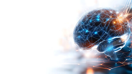 Poster - Exploring cognitive innovation brain networks digital realm infographic abstract aerial view future technology