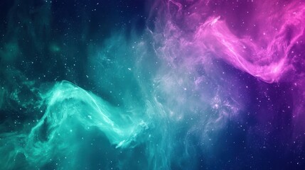 Wall Mural - A cosmic aurora abstract gradient background. Featuring ethereal and magical hues