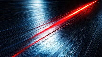 Poster - A modern abstract background featuring deep black and glowing red diagonal light streaks over a brushed metal texture.