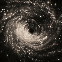Wall Mural - cosmic abyss mesmerizing black hole vortex in starry deep space, science fiction concept.