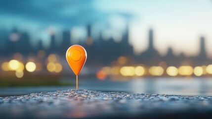 Poster - 3D Location Pins A 3D location pin with a custom icon, representing a specific business or attraction.