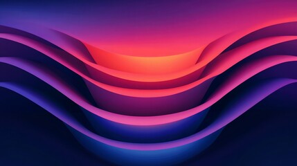 Aufkleber - Abstract Gradient Wave Background with Vibrant Colors and Smooth Layers