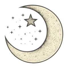 Wall Mural - png astronomy night moon calligraphy.
