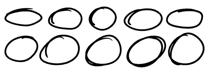 Leinwandbilder - Hand drawn cartoon circle line vector illustration doodle sketch style for concept design.