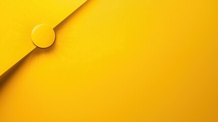 Poster - A stylish clock displayed on a bright yellow wall adding a pop of color and modern touch to the room decor