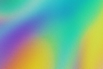 Aufkleber - Iridescent gradient blur in neon green, blue, purple. Futuristic 2000s, Y2K style, holographic glow, soft transition. Background, digital art, modern visual, summer creative project. Lo-fi grain noise