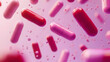 © Derby - Floating Pink Capsules on Dreamy Background