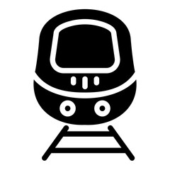 Wall Mural - train solid icon