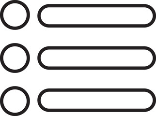 Poster - Hamburger web and mobile app menu icon outline style. Vector buttons for website UI navigation. App menu for home or drop list and application drawer in mobile app isolated on transparent background.