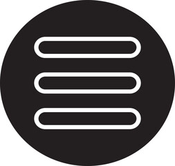 Poster - Hamburger web and mobile app menu icon outline style. Vector buttons for website UI navigation. App menu for home or drop list and application drawer in mobile app isolated on transparent background.