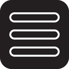 Poster - Hamburger web and mobile app menu icon outline style. Vector buttons for website UI navigation. App menu for home or drop list and application drawer in mobile app isolated on transparent background.