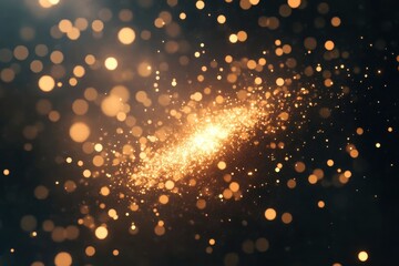 Poster - Radiant light particles contemporary sophisticated business logo reveal
