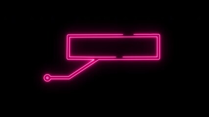 Poster - animated callout in Abstract Neon Pink Circuit Design Graphic Art isolated Background