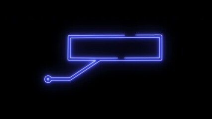 Poster - callouts animation in Abstract Neon Blue Circuit Design Digital Art Graphic Illustration isolated background